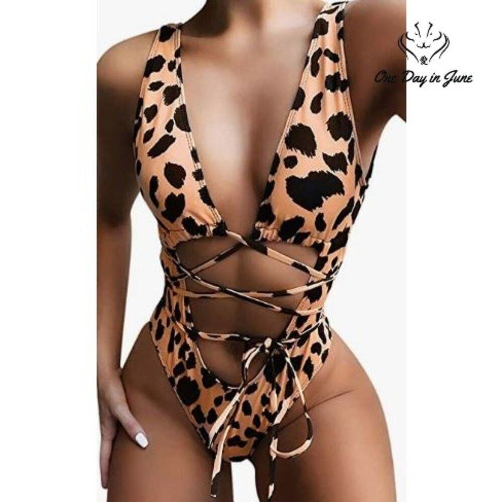Pan Hui Sexy One Piece Swimsuit Size L